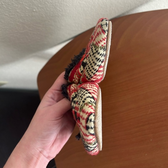 Free People Fabric Newport Loafer Mules Red Flats Women’s Size EU36 5 Aztec Boho - Picture 8 of 10